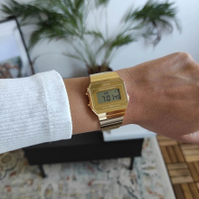 Casio Vintage Retro sárga arany színű unisex karóra A700WEVG-9AEF
