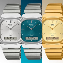 Casio Retro ezüst színű unisex karóra AQ-240E-7AEF