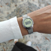 Casio Vintage Retro zöld-ezüst színű női karóra LA700WEM-3AEF