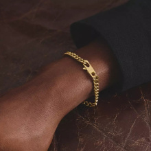 Thomas Sabo Rebel Steel aranyozott láncos  karkötő
