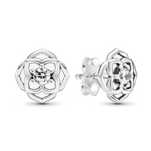 Pandora Rózsaszirom ezüst fülbevaló