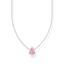 Thomas Sabo ezüst női nyaklánc rózsaszín csepp cirkóniával
