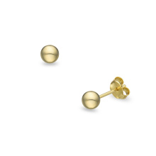 Juta ezüst gömb fülbevaló sárga arannyal futtatva