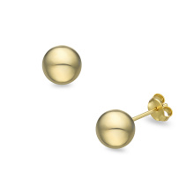 Juta ezüst gömb fülbevaló sárga arannyal futtatva