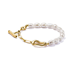 Thomas Sabo Natural Beauty aranyozott női gyöngy karkötő 