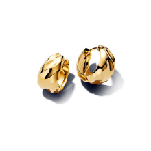 Pandora Hullámos karika-fülbevaló