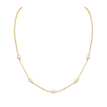 Juta ezüst nyaklánc sárga arannyal futtatva