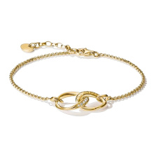 Thomas Sabo "Together" aranyozott karkötő fehér cirkóniával