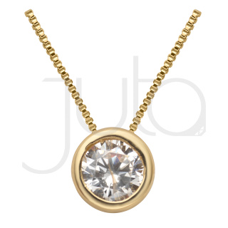 Juta Arany nyaklánc kerek medállal
