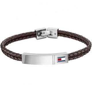 Tommy Hilfiger férfi karkötő,Casual Core barna bőrszíjas THJ2701009