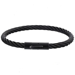 Tommy Hilfiger férfi karkötő, Fine Core Fekete THJ2790016