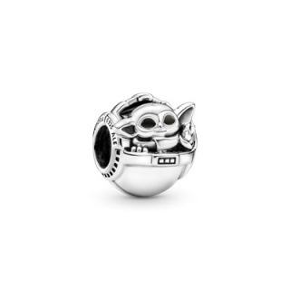 Pandora Moments Star Wars, Grogu™ és bölcső ezüst charm