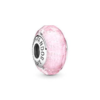 Pandora Moments Rózsaszín csillámló ezüst charm
