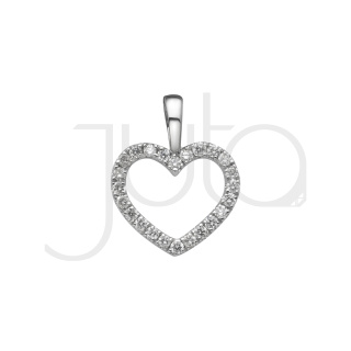 Juta Női fehérarany szív medál gyémánttal