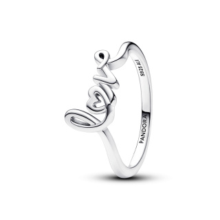 Pandora Kézzel írt szerelmi ezüst gyűrű
