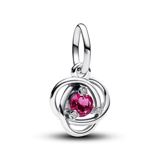 Pandora rózsaszín örökkévalóság kör függő charm 