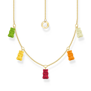 Thomas Sabo x HARIBO többszínű gumimaci aranyozott női nyaklánc