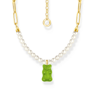 Thomas Sabo x HARIBO zöld gumimaci & gyöngy aranyozott női nyaklánc