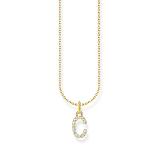 Thomas Sabo aranyozott női nyaklánc "C" betű medállal