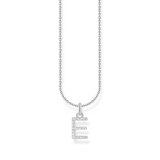 Thomas Sabo ezüst női nyaklánc E betű medállal