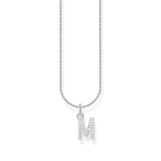 Thomas Sabo ezüst női nyaklánc M betű medállal