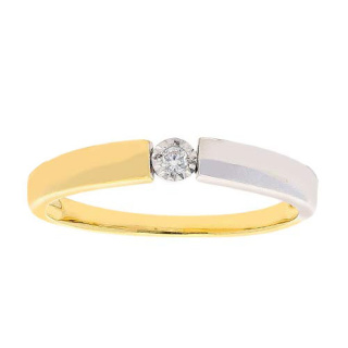 Juta sárga és fehér arany gyűrű