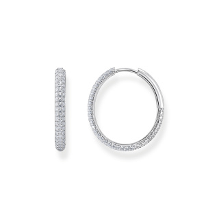 Thomas Sabo Áttetsző cirkónia köves ezüst karika fülbevaló