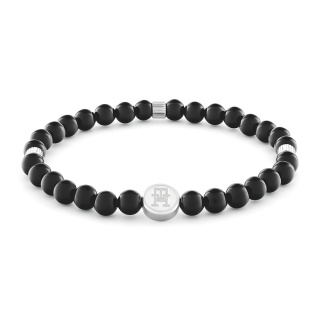 Tommy Hilfiger TH85-MEN BEADS fekete férfi karkötő THJ2790609