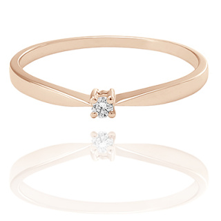 Moon Diamonds rozé arany gyűrű