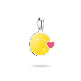 Thomas Sabo Connect SMILEYWORLD® sárga puszi emoji charm