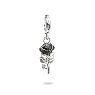 Thomas Sabo Ezüst fekete rózsa charm 