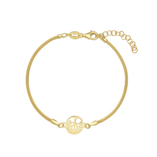 Juta női ezüst karkötő sárga arannyal futtatva