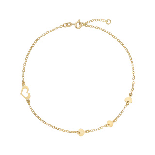 Juta sárga arany bokalánc