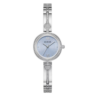 Guess Lovey ezüst-kék számlapos női karóra GW0655L4