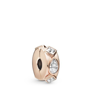 Pandora Moments Geometriai formák rozé klip charm