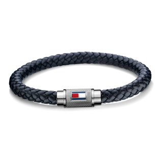 Tommy Hilfiger férfi karkötő, fekete fonott börszíjas THJ2701000