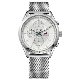 Tommy Hilfiger férfi karóra, Charlie ezüst színű TH1791128