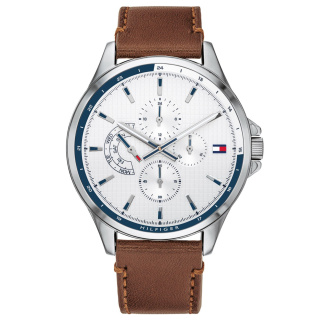 Tommy Hilfiger férfi karóra, Shawn barna bőrszíjas TH1791614