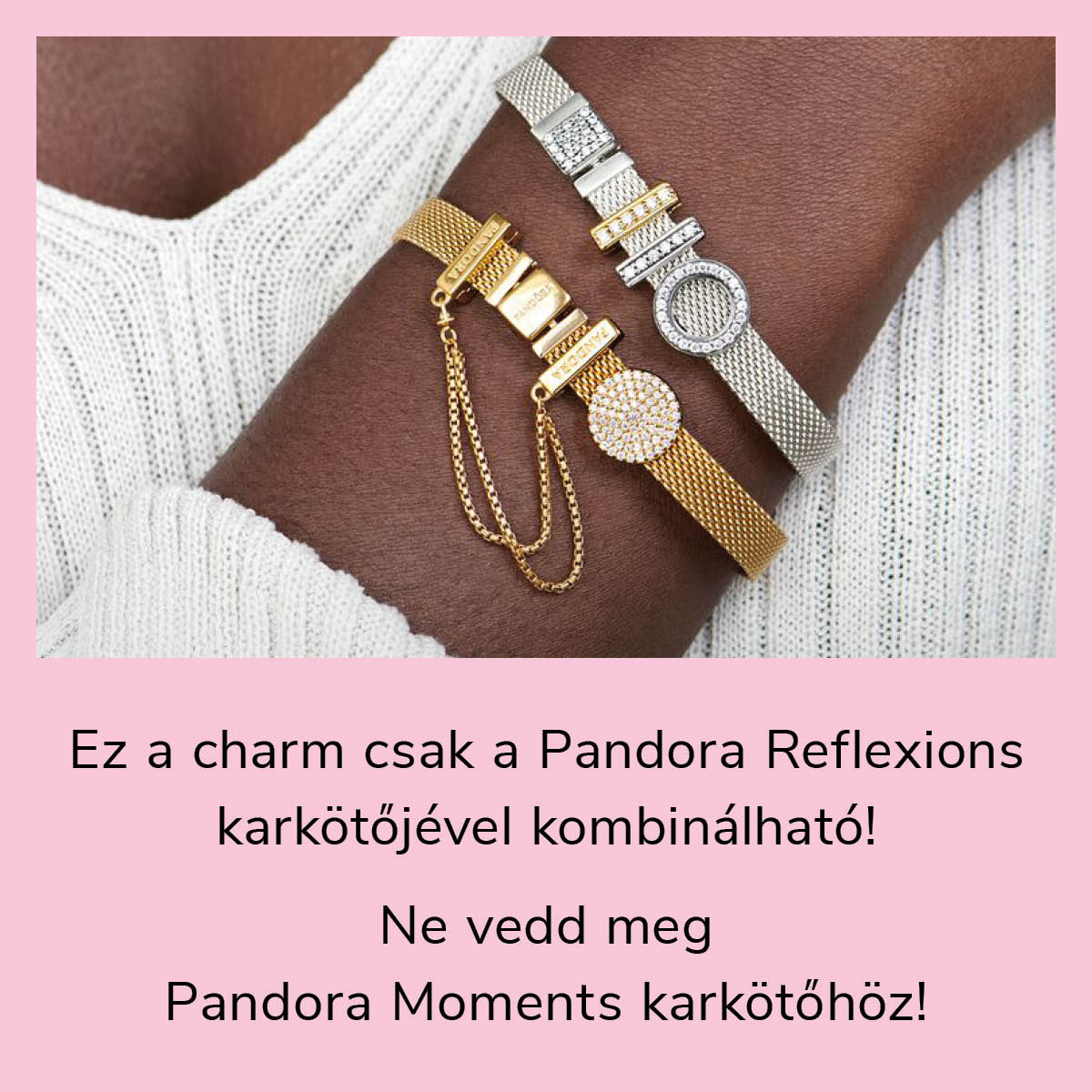 Pandora Reflexions rozé klip charm