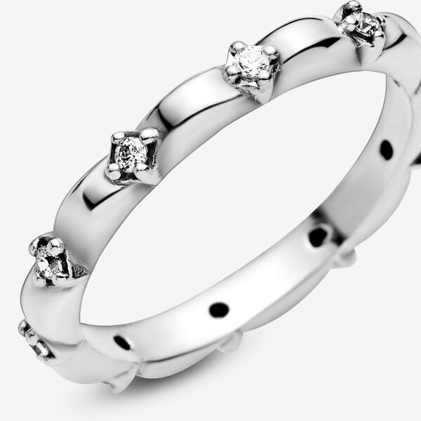 Pandora Virágszirom karik ezüst gyűrű