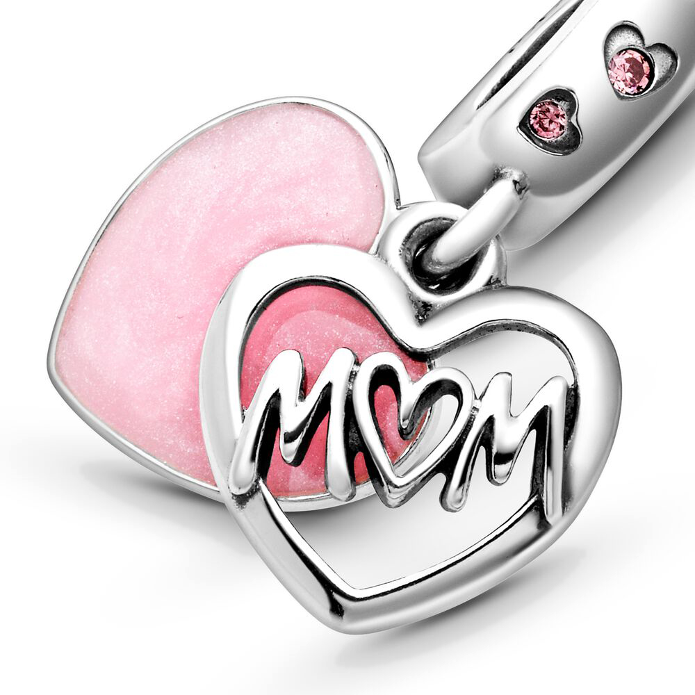 Pandora Moments Anya feliratú szív alakú ezüst függő charm