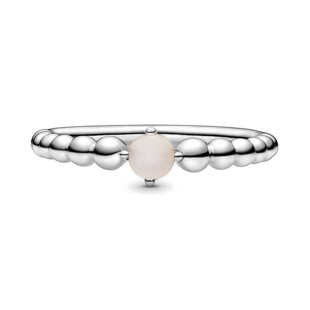 Pandora Füstös rózsaszín gyöngyös ezüst gyűrű