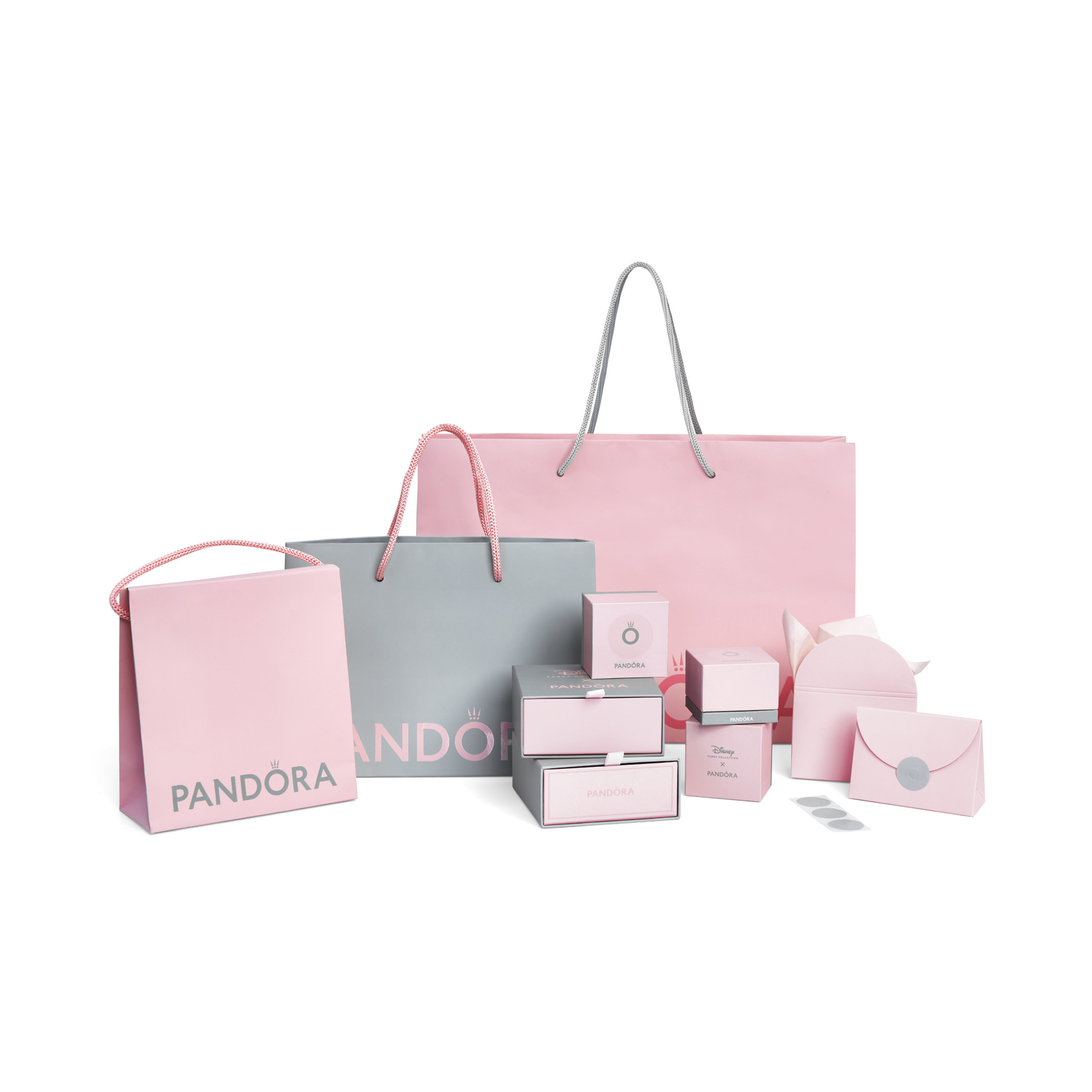 Pandora Rózsaszín bűbájos korona rozé arany fülbevaló