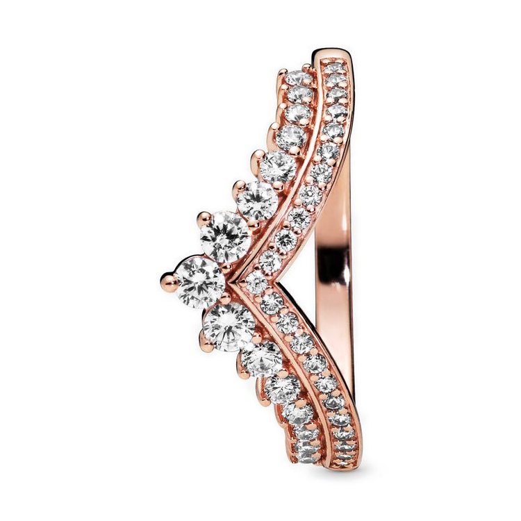 Pandora Fenséges kívánság gyűrű rozé arany gyűrű