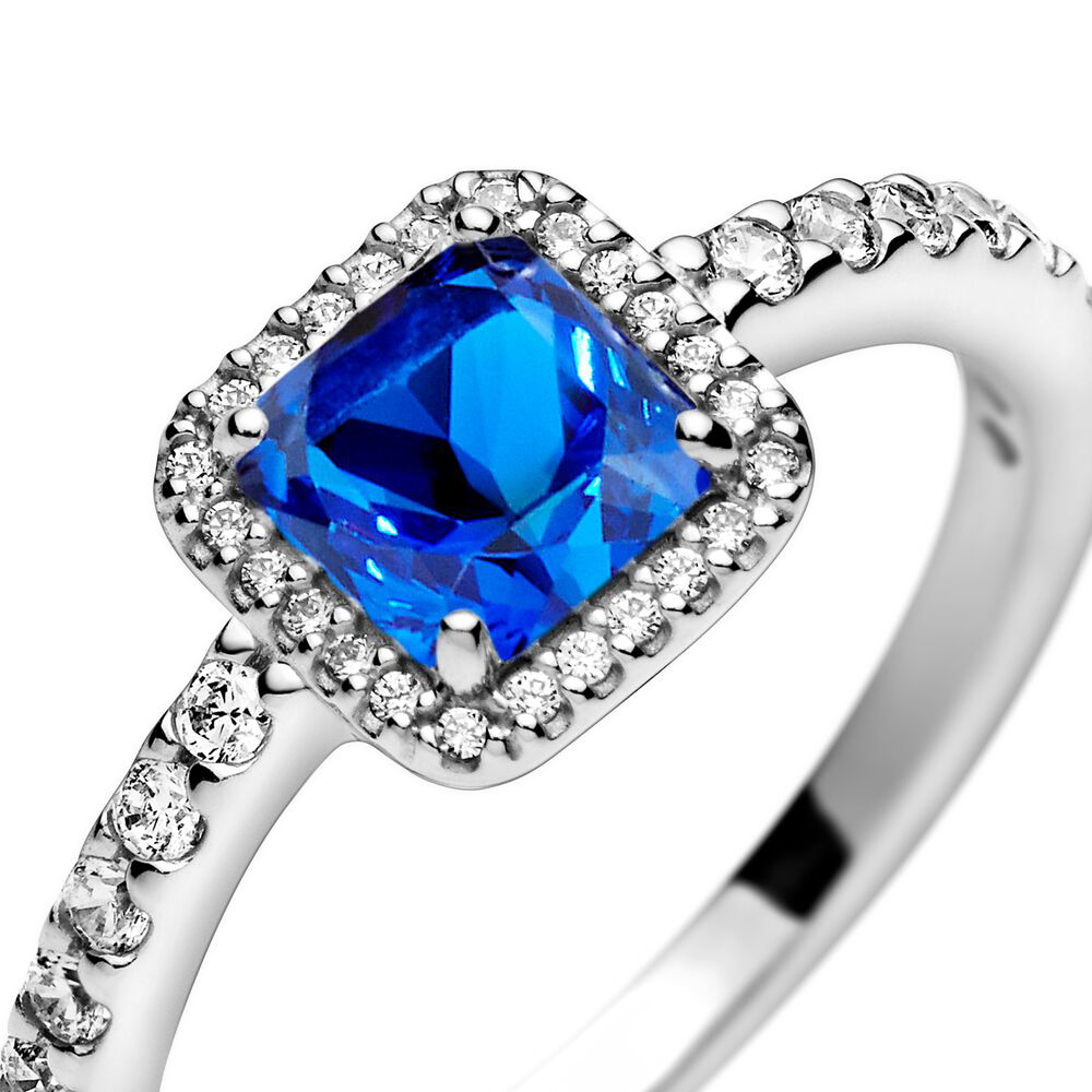 Pandora kék Időtlen elegancia ezüst gyűrű