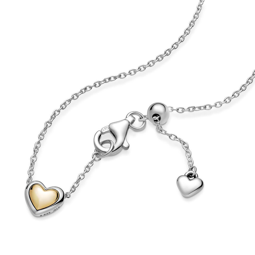 Pandora Kupolás arany szív collier ezüst nyaklánc
