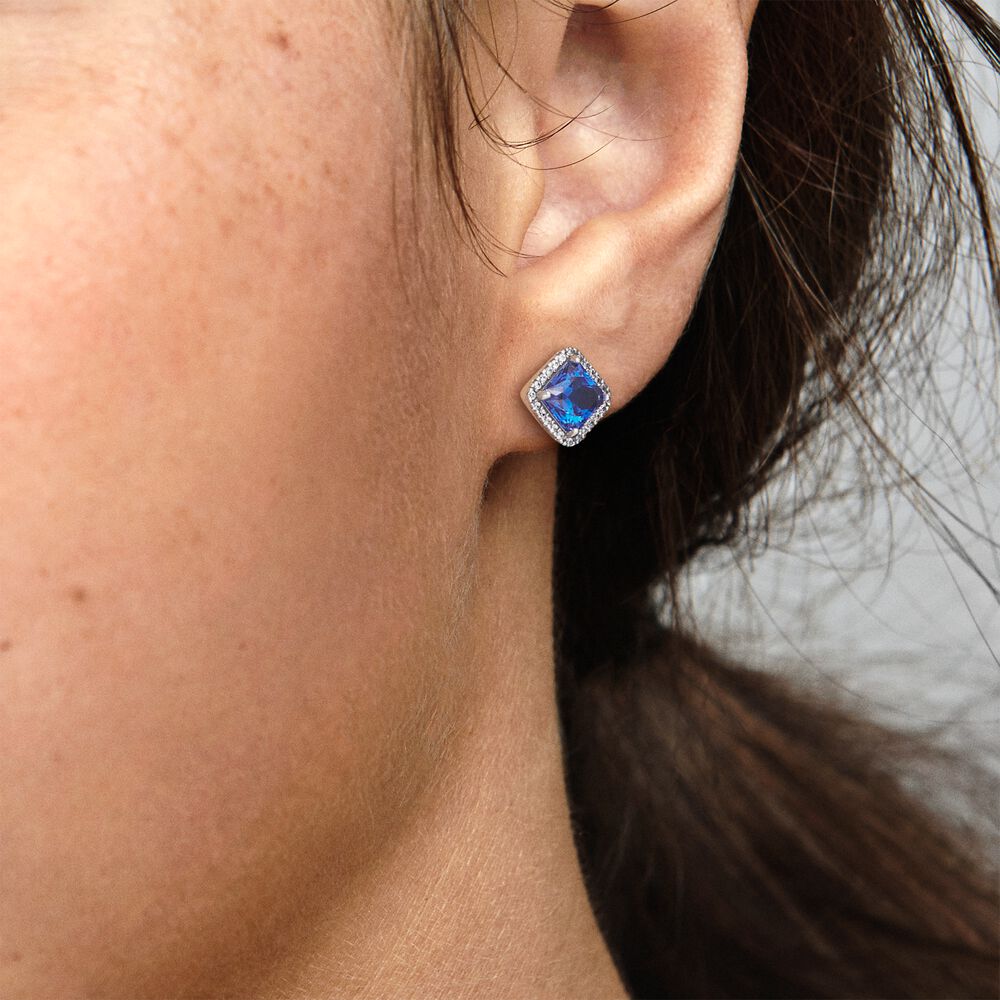 Pandora Kék időtlen elegancia ezüst fülbevaló