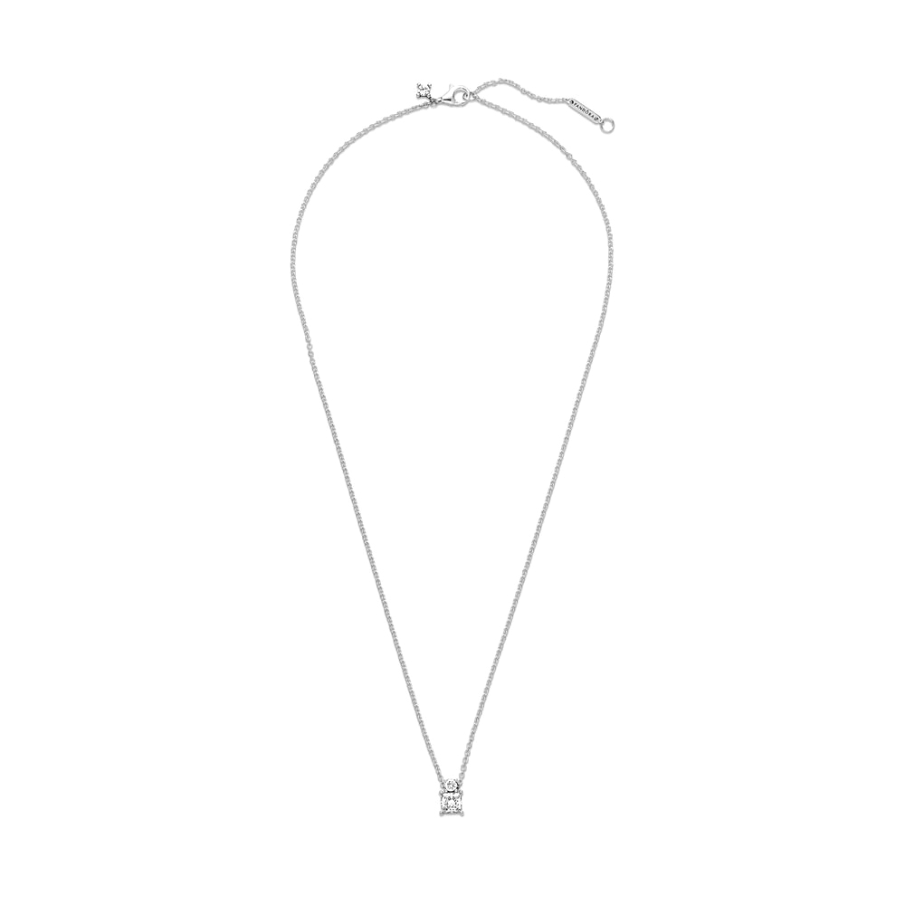 Pandora Szikrázo kerek és szögletes ezüst nyaklánc és medál