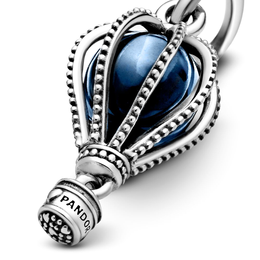 Pandora Moments Kék hőlégballon ezüst charm