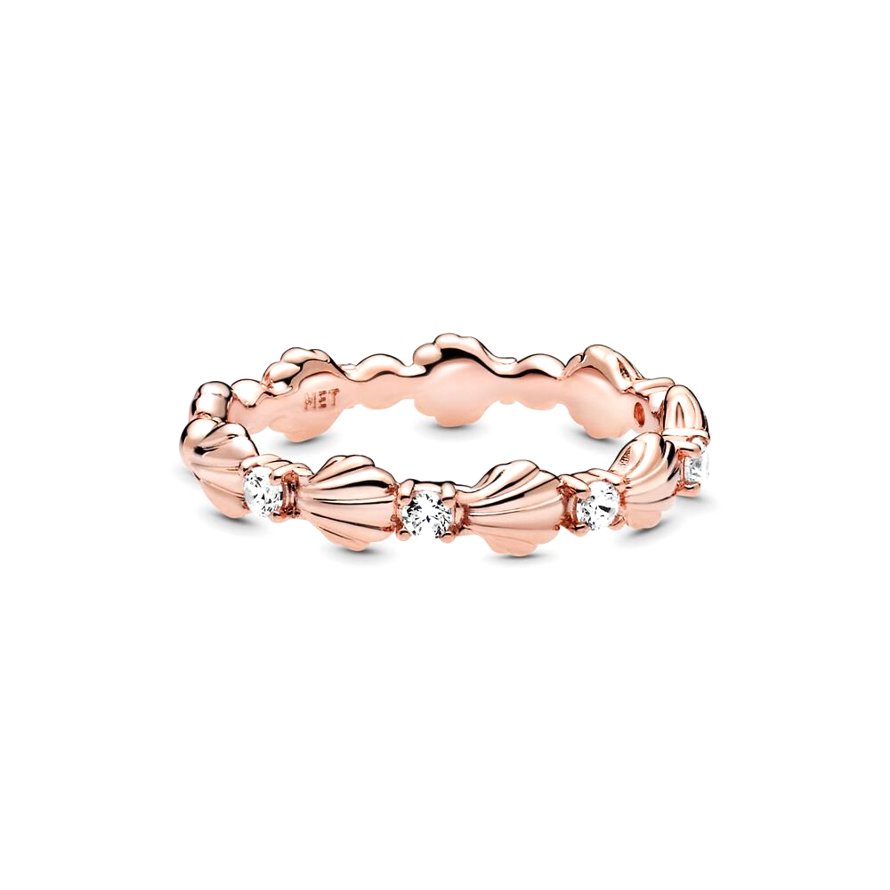 Pandora Kagyló rozé arany gyűrű